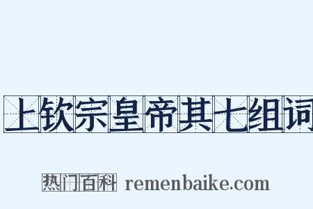 上钦宗皇帝其七组词是什么意思的图片